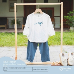 (12M-5Y) Bộ dài tay cổ trụ BCT110300  Cotton Slub Dona cho bé trai, bé gái  - BU Baby chính hãng