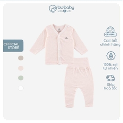 BU Baby Bộ dài tay cài giữa cho bé sơ sinh từ 1 đến 9 tháng chất vải thoải mái, co giãn  - Siro BSR110202 | Quần áo Bu