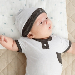 BU Baby Mũ Sơ Sinh cho bé trơn basic, chất liệu Siro Cotton Bu Baby ASR192201 | Phụ kiện Bu Baby chính hãng