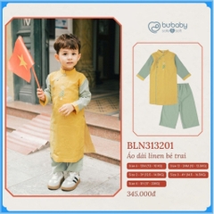 (6M-5Y) Set đồ Tết cao cấp BU Baby - Áo dài thiết kế thêu kèm quần Bubaby cho bé trai bé gái sang trọng sành điệu