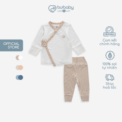 BU Baby Bộ dài tay cài chéo Bambus Iconic từ NB đến 3 tháng vải sợi tre mểm mại - Bambus BBB1301NS | Quần áo chính hãng