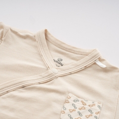 BU Baby Bộ dài tay cài chéo cho bé sơ sinh vải sợi tre mểm mại - Bambus BBB110803 | Bu Baby Chính Hãng