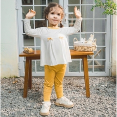 BU Baby (6M-3Y) Bộ dài tay cổ trụ Thu êm BU Siro Jacquard BU Baby SCT110301| Quần áo chính hãng