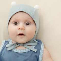 BU Baby (0-12M) Mũ Buộc dây Quả bông ABC1943QB Muda cho bé trai, bé gái  sơ sinh - Bamco  - Mũ bu baby - Mũ Bu sơ sinh
