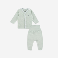 BU Baby Bộ dài tay cài giữa cho bé sơ sinh từ 1 đến 9 tháng chất vải thoải mái, co giãn  - Siro BSR110202 | Quần áo Bu