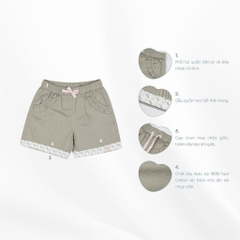 BU Baby Quần đùi bé gái túi bèo cách điệu cho bé từ 1 đến 5 tuổi - Pure Cotton BCT4331TB | Bu Baby Chính Hãng