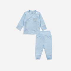 BU Baby Bộ dài tay cài chéo cho bé sơ sinh vải sợi tre mểm mại - Bambus BBB110803 | Bu Baby Chính Hãng