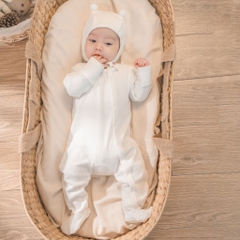 BU Baby (0-12M) Mũ Buộc dây Quả bông ABC1943QB Muda cho bé trai, bé gái  sơ sinh - Bamco  - Mũ bu baby - Mũ Bu sơ sinh