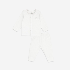 BU Baby Bộ dài tay cài giữa Iconic sợi tre co giãn thoải mái thuận tiện cho bé BBB1102NS | Bu Baby Chính Hãng