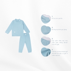 BU Baby Bộ quần áo dài tay cao cổ Bu Baby cho bé chất liệu sợi gỗ sồi - Molist BMD110903 | Quần áo Bu Baby chính hãng
