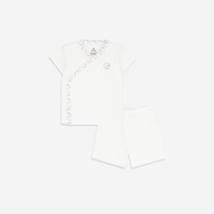 BU Baby (0-9M) Bộ ngắn tay cài chéo Iconic sợi tre co giãn thoải mái - Bu Baby sơ sinh - Quần áo Bu Baby BBB1308NS