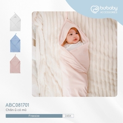 BU Baby Chăn Ủ cho bé chất liệu Sợi Tre Đan Mạch ABC081701 - mềm mịn, thiết kế có mũ ấm áp | Phụ kiện BUbaby chính hãng