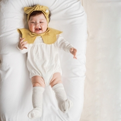 BU Baby Set Body kèm yếm cổ hoa bé gái Mimo cho bé sơ sinh từ 0 đến 12 tháng - GMC503100 | Bu Baby Chính Hãng