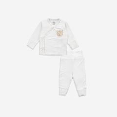 BU Baby Bộ dài tay cài chéo cho bé sơ sinh vải sợi tre mểm mại - Bambus BBB110803 | Bu Baby Chính Hãng