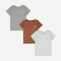 BU Baby Set 3 áo ngắn tay cổ tròn thoái mái, thuận tiện cho bé - Molist BMD330401 | Bu Baby Chính Hãng