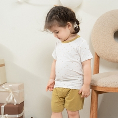 BU Baby Tổng hợp dài tay, ngắn tay cài vai sợi tre mềm mại, thoải mái cho các bé từ 12 tháng đến 5 tuổi