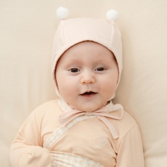 BU Baby (0-12M) Mũ Buộc dây Quả bông ABC1943QB Muda cho bé trai, bé gái  sơ sinh - Bamco  - Mũ bu baby - Mũ Bu sơ sinh