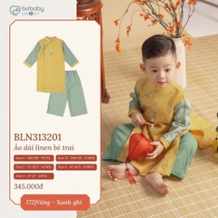 (6M-5Y) Set đồ Tết cao cấp BU Baby - Áo dài thiết kế thêu kèm quần Bubaby cho bé trai bé gái sang trọng sành điệu