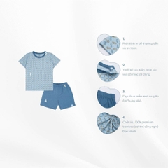 BU Baby (12M-18M) Bộ ngắn tay cài vai cho bé BBB1301NS - Bu baby bé gái -  Quần áo Bu Baby