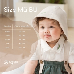 BU Baby (0-12M) Mũ Buộc dây Quả bông ABC1943QB Muda cho bé trai, bé gái  sơ sinh - Bamco  - Mũ bu baby - Mũ Bu sơ sinh