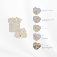 BU Baby (0-9M) Bộ ngắn tay cài chéo cổ Peter Pan Gami BBB1308PP - BU Baby sơ sinh - BU Baby chính hãng