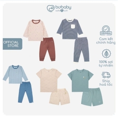 BU Baby Tổng hợp dài tay, ngắn tay cài vai sợi tre mềm mại, thoải mái cho các bé từ 12 tháng đến 5 tuổi