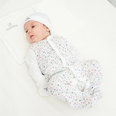 (0M-9M) Body dài tay cài giữa Leafly - Bubaby Pure Cotton BCT210200 | Quần áo BU Baby chính hãng