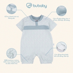 (1M-12M) Body đùi ngắn tay cổ trụ Bubaby Bamco - BBC230303 | Quần áo BU Baby chính hãng