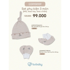 Set phụ kiện Bubaby cho bé trai bé gái | Phụ kiện BU Baby chính hãng