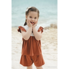 (6M-5Y) Bộ ngắn tay cài sau , áo 2 dây + Quần đùi Bamco cho bé gái - BBC1310BG BBC153101 | Quần áo BU Baby chính hãng