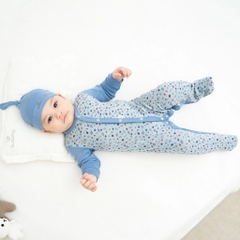 (0M-9M) Body dài tay cài giữa Leafly - Bubaby Pure Cotton BCT210200 | Quần áo BU Baby chính hãng