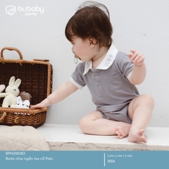 (3M-12M) Bodychip ngắn tay cổ Polo cho bé trai bé gái Bubaby Ponie - BPN230303 | Body BU Baby chính hãng