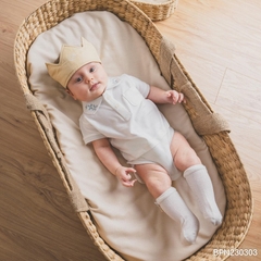 (3M-12M) Bodychip ngắn tay cổ Polo cho bé trai bé gái Bubaby Ponie - BPN230303 | Body BU Baby chính hãng