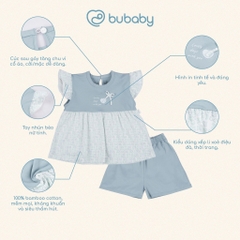 (6M-5Y) Bộ ngắn tay cài sau , áo 2 dây + Quần đùi Bamco cho bé gái - BBC1310BG BBC153101 | Quần áo BU Baby chính hãng