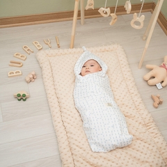 (Freesize) Chăn ủ có mũ Iconic 1 Cotton ACT0817IM | Phụ kiện BU Baby chính hãng