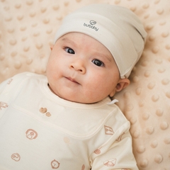 (NB-3M) Bộ dài tay cài lệch Bambus in họa tiết kỷ vật - BBB110700 | Quần áo BU Baby chính hãng
