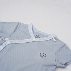 (1M-9M) Bộ quần áo ngắn tay cài chéo Siro - BSR130804 | Quần áo BU Baby chính hãng