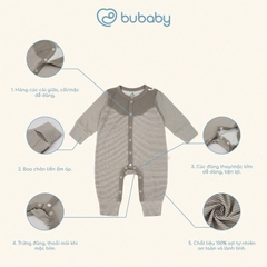 (NB-3M) Body dài tay cài giữa Siro - BSR210203 - BSR210204 | Quần áo BU Baby chính hãng