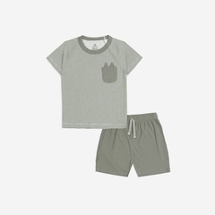 (12M-5Y) Bộ quần áo ngắn tay cổ tròn Túi ngực Siro - BSR1304TN | Quần áo BU Baby chính hãng