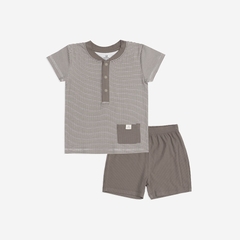 (12M-5Y) Bộ ngắn tay cổ trụ Siro BSR130304 | Quần áo BU Baby chính hãng