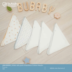 (Freesize) Set khăn sữa Mix màu Pack Bamboo Cotton Muslin - ABM100005 AMU104806 | Phụ kiện BU Baby Chính hãng