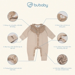 (NB-3M) Body dài tay cài giữa Siro - BSR210203 - BSR210204 | Quần áo BU Baby chính hãng