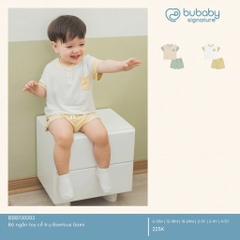 (6M - 5Y) Bộ ngắn tay cổ trụ Bambus Gami BBB130303 cho bé | Quần áo BU Baby chính hãng