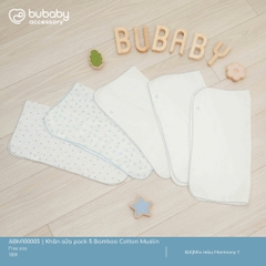 (Freesize) Set khăn sữa Mix màu Pack Bamboo Cotton Muslin - ABM100005 AMU104806 | Phụ kiện BU Baby Chính hãng