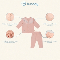 (1M-12M) Bộ dài tay cài giữa bé trai bé gái Siro - BSR110206 | Quần áo BU Baby chính hãng