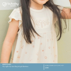 (12M-5Y) Váy ngắn tay xòe tầng bé gái Bambus - BBB5329BG | Quần áo BU Baby chính hãng