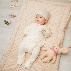 (NB-3M) Bộ dài tay cài lệch Bambus in họa tiết kỷ vật - BBB110700 | Quần áo BU Baby chính hãng
