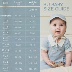 (3M-12M) Body dài tay cài vai Bambus - BBB210100 | Quần áo BU Baby chính hãng