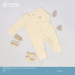 (NB-3M) Body dài tay cài giữa Bao tay chân lật Bambus - BBB210208 BBB210211 | Quần áo BU Baby chính hãng