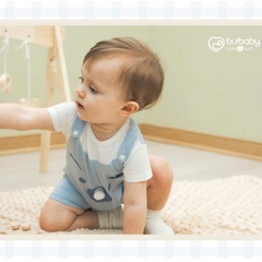 (1M-12M) Body đùi ngắn tay giả yếm Bamco - BBC236600 | Quần áo BU Baby chính hãng